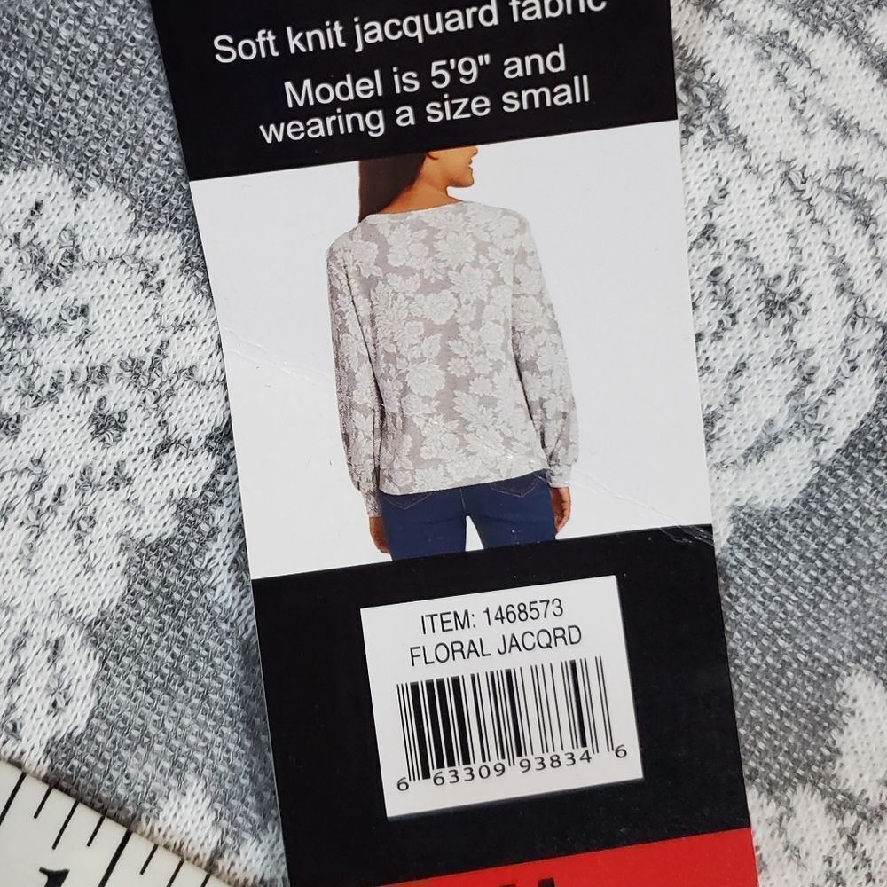 NEW ELLEN TRACY Jacquard sweatshirt M - Picture 9 of 9